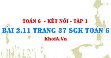 Bài 2.11 trang 37 SGK Toán 6 tập 1 Kết nối tri thức